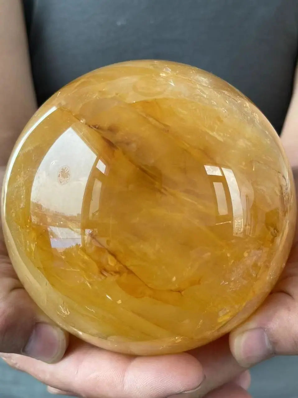 Natural Golden Healer Ball Yellow Quartz Sphere Gemstones Jewelry Orb Healing Reiki Home Decor DIY Crafts Gift