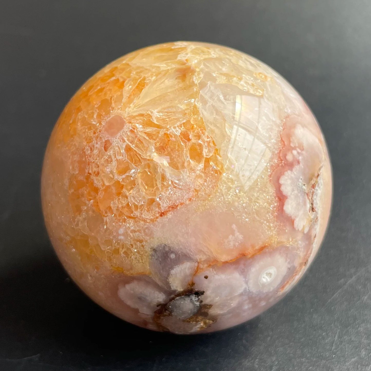 Natural Stone Amethyst Pink Sakura Agate Geode Sphere Polished Crystal Quartz ball Reiki Healing Gift Room Decor