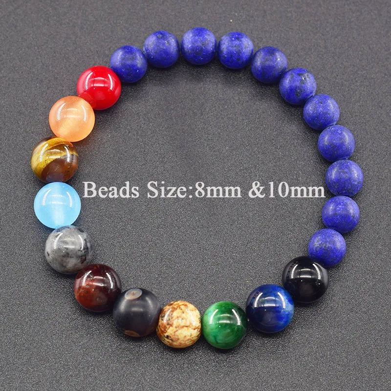 Hot Selling Cosmic Solar System Bracelet Eight Planets Sun Mercury Venus Earth Moon Mars Jupiter SaturnUranus Neptune Friendship Bracelet Handmade Jewelry Accessories
