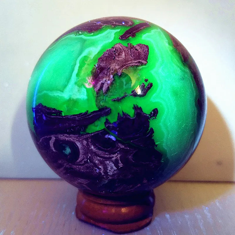 Natural Stone Fluorescence Agate Crystal Ball Gemstone Sphere Feng Shui Wicca Energy Spiritual Reiki Healing Crystals Home Deco