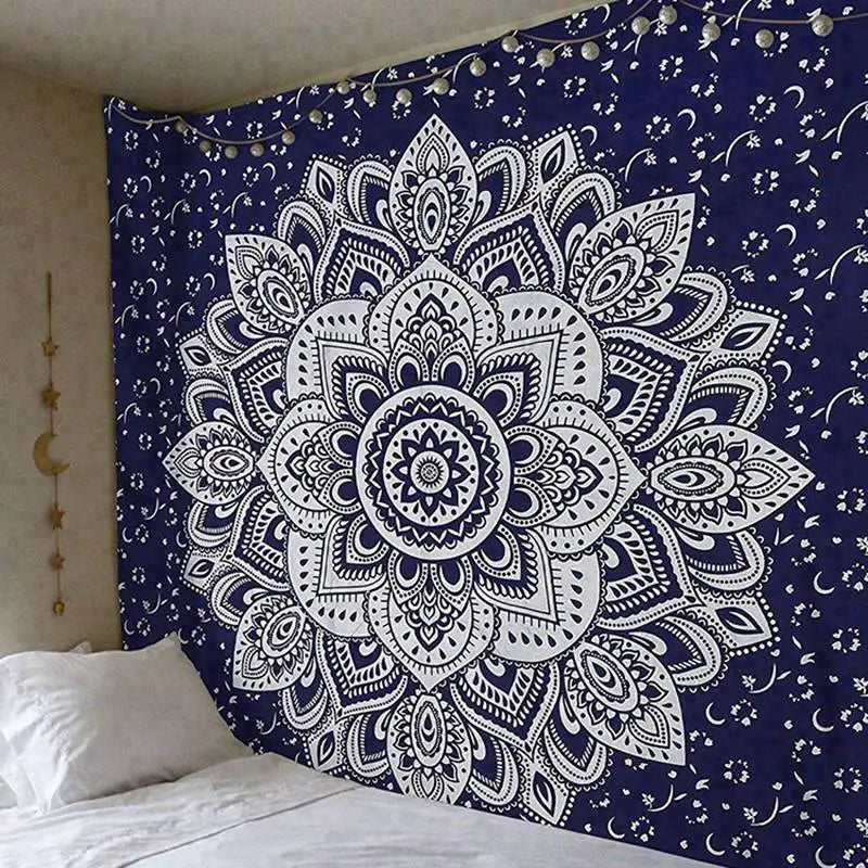 Mandala tapestry macrame wall tapestry Wall Hanging Bohemian Beach Mat Polyester Thin Blanket Yoga Shawl Mat Blanket boho decor
