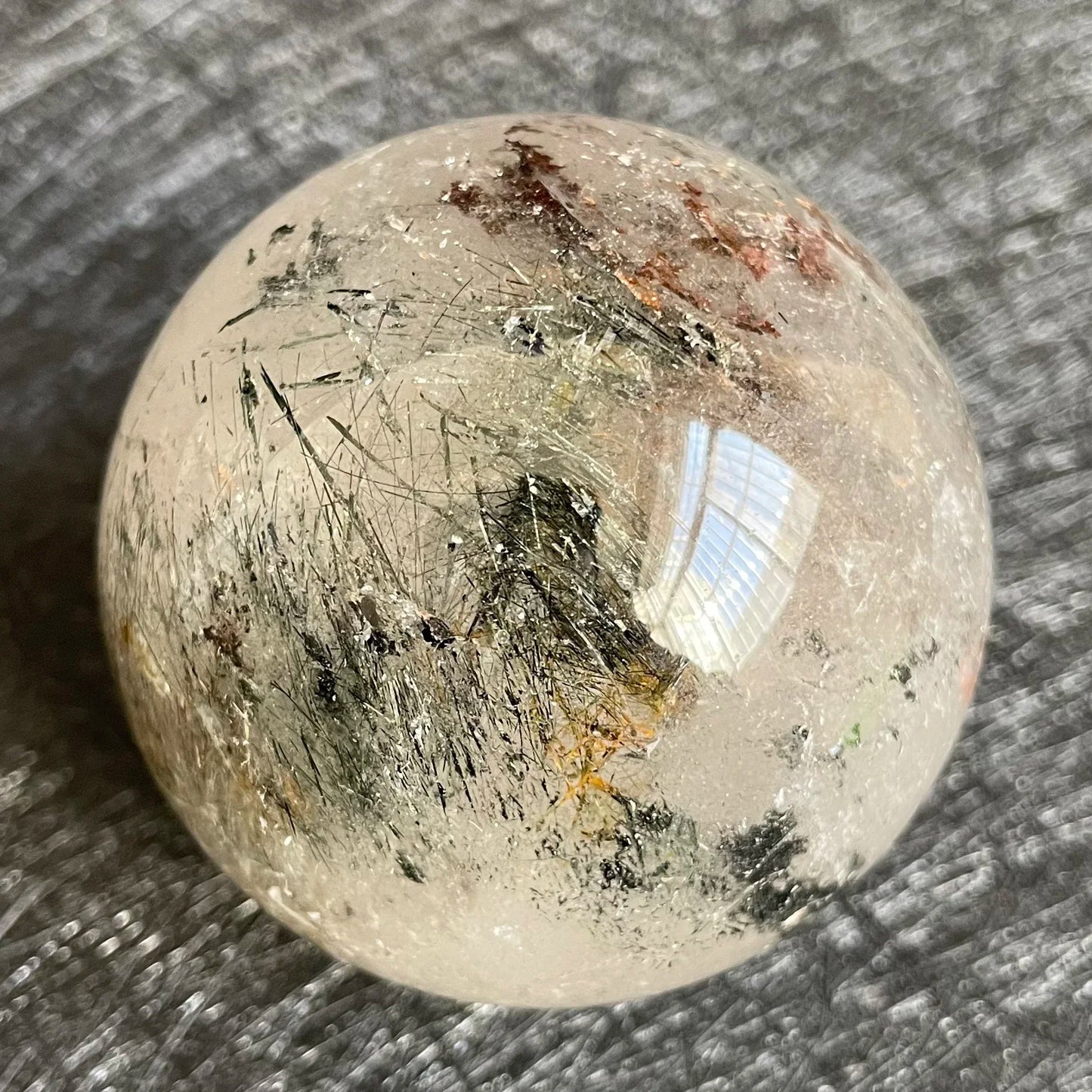 Natural Stone Golden Quartz Rutilated Sphere Polished Crystal Ball Decoration Rock Gift Reiki Healing