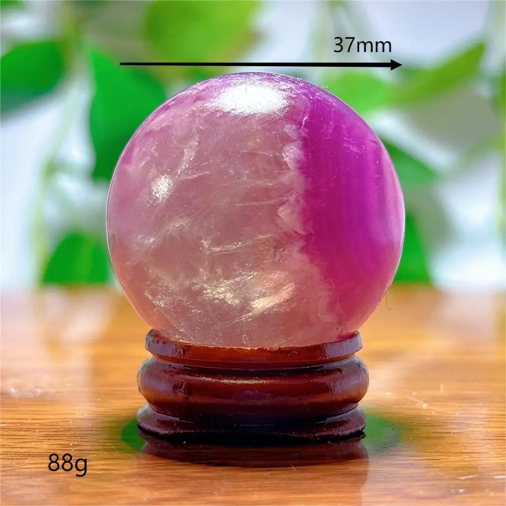 Fluorite Sphere Crystal Natural Quartz Stone Minerals Home Decoration Reiki Craft Energy Healing  Meditation Spiritual +Stand