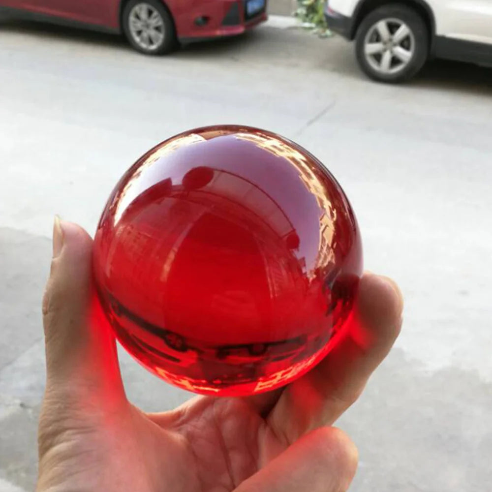 40/50/60mm Asian Rare Natural Red K9 Crystal Ball Healing Magic Sphere Stone Decor