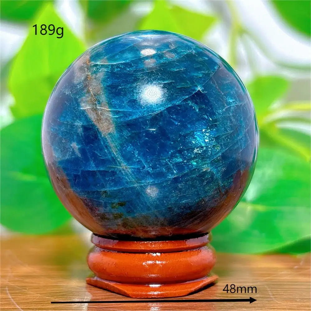 Apatite Sphere Crystal Natural Quartz Stone Home Decoration Minerals Reiki Craft Gifts Love Energy Healing Meditation +Stand