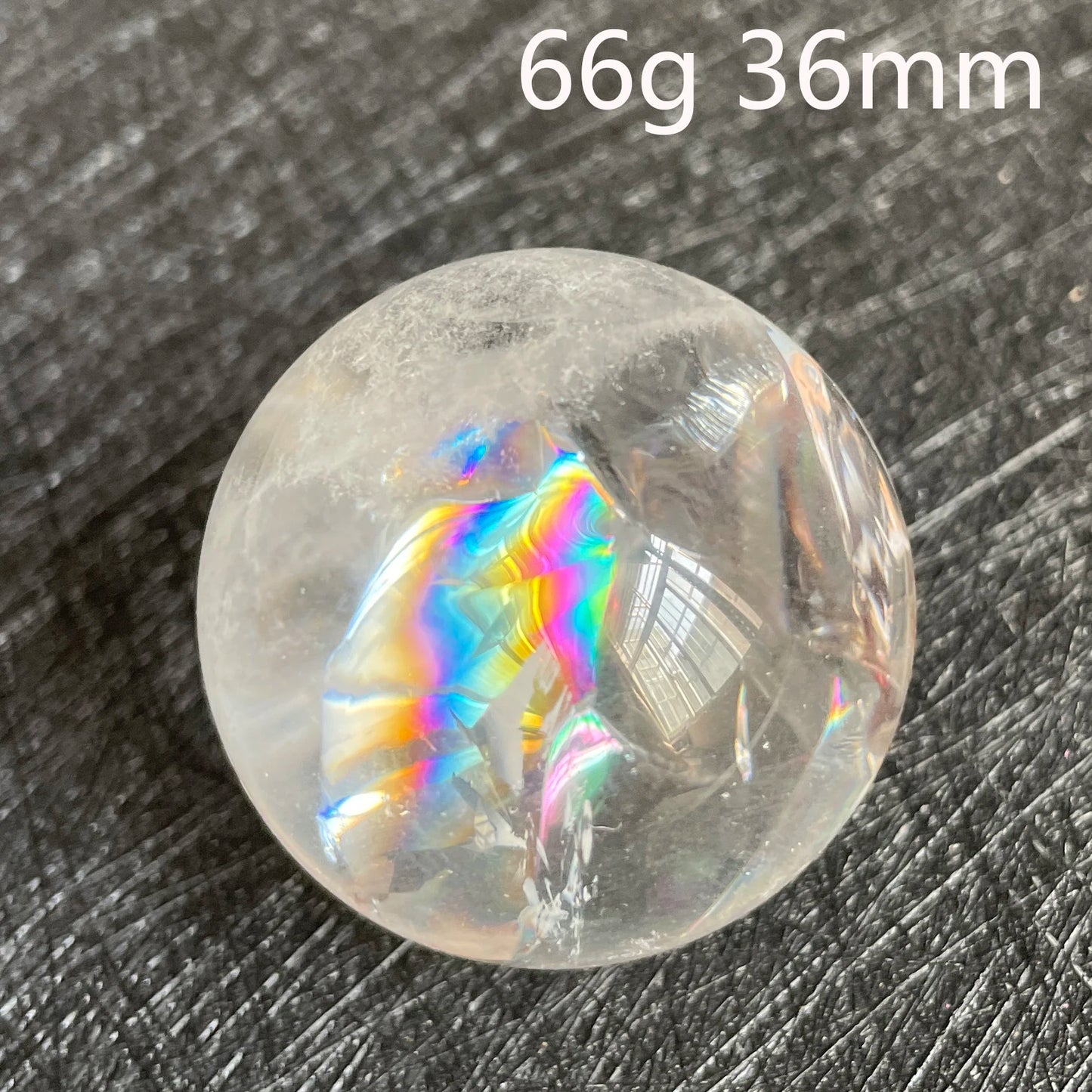 Natural Stone Rainbow Clear Quartz Sphere Polished Rock Crystal Ball Decoration Gemstone Chakra Healing Gift