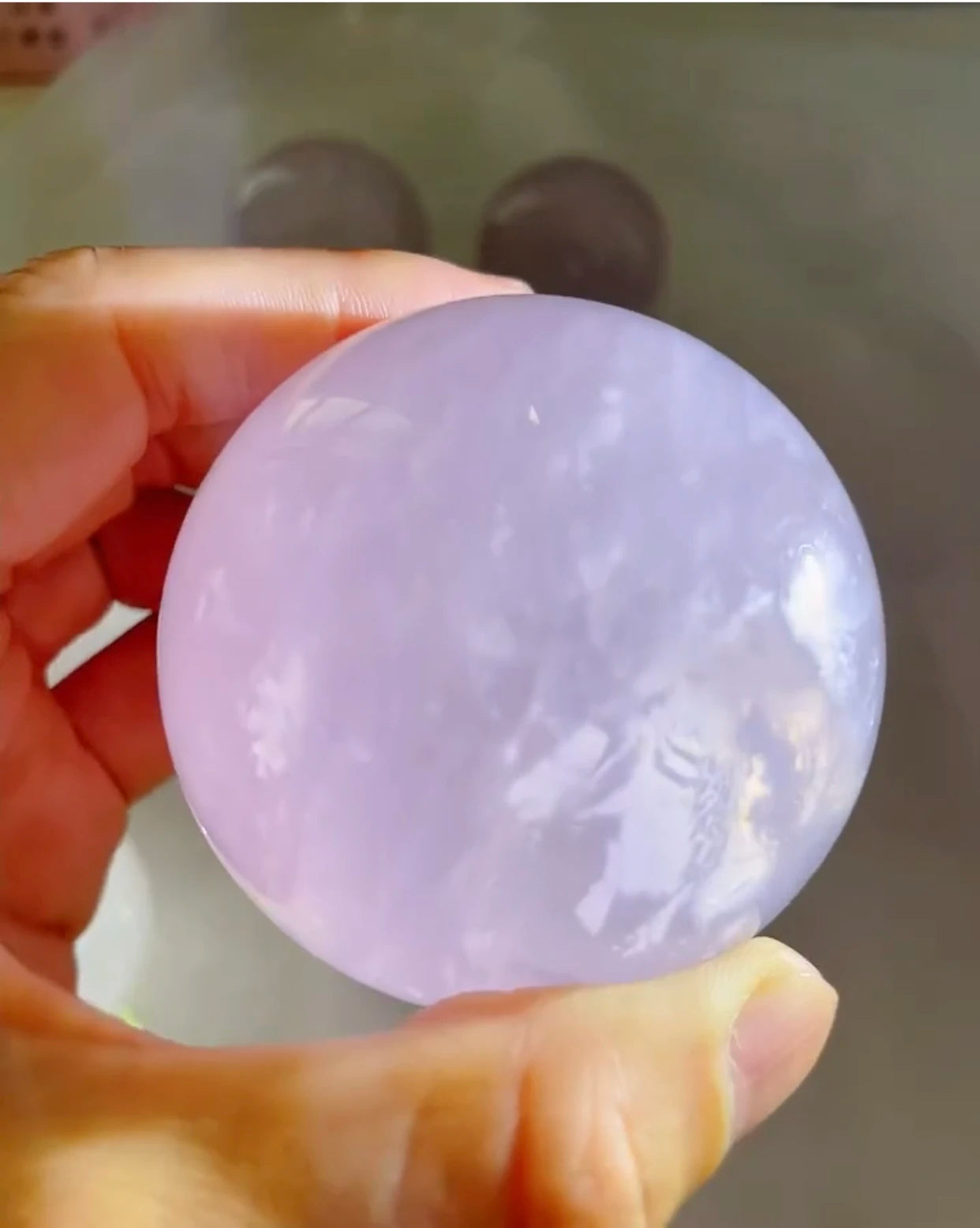 Perwinkle Crystal Spheres with Rainbow and Star Flash, Purple Rose, Quartz Ball, Lavender, Fluorite, Home Decor, High Quality