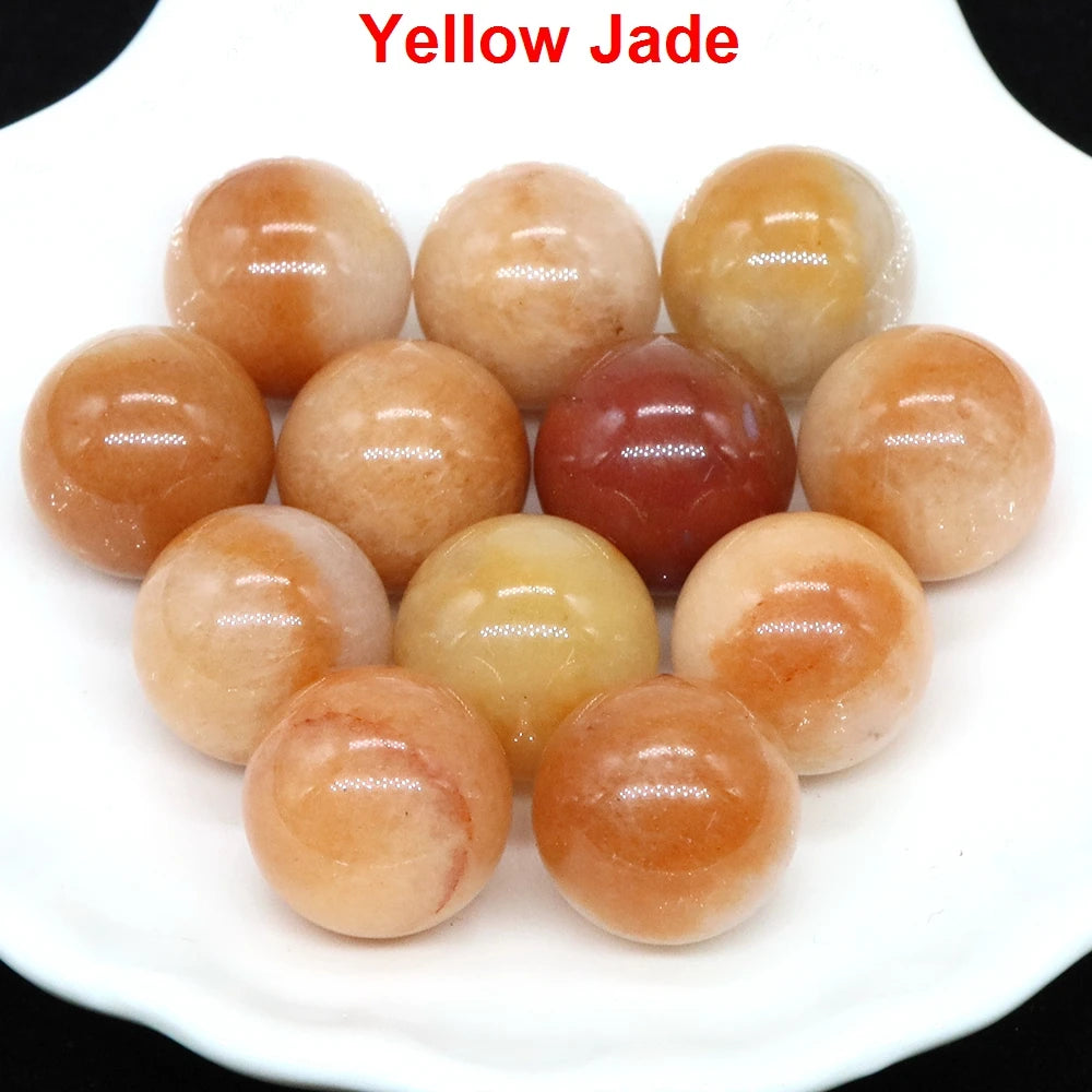 Wholesale 16mm Mini Crystal Balls Natural Healing Stones Pocket Spheres Chakra Globe Reiki Bead Mineral Gems Specimen Home Decor