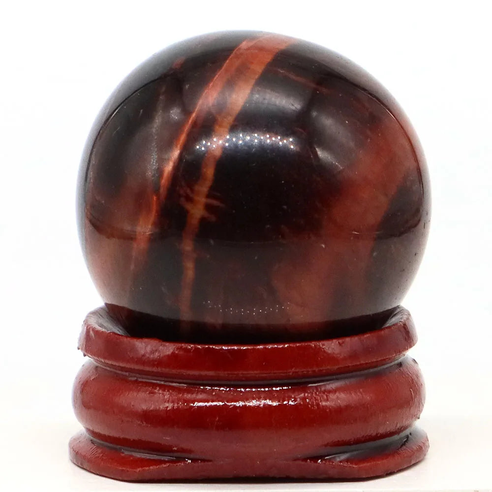 30mm Natural Stone and Crystal Ball Home Decor Reiki Healing Wicca Gemstone Sphere Collection Mineral Energy Gems Massage Globe