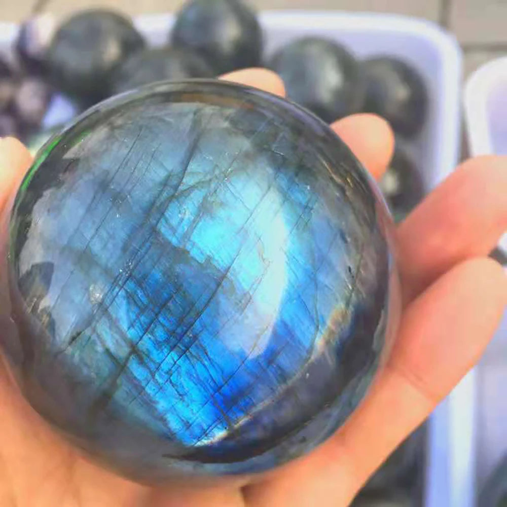 4-7CM/1.57"-2.75" Natural Crystal Quartz Stone Ball Big Polished Labradorite ball Home Decorative Reiki Healing mineral sphere