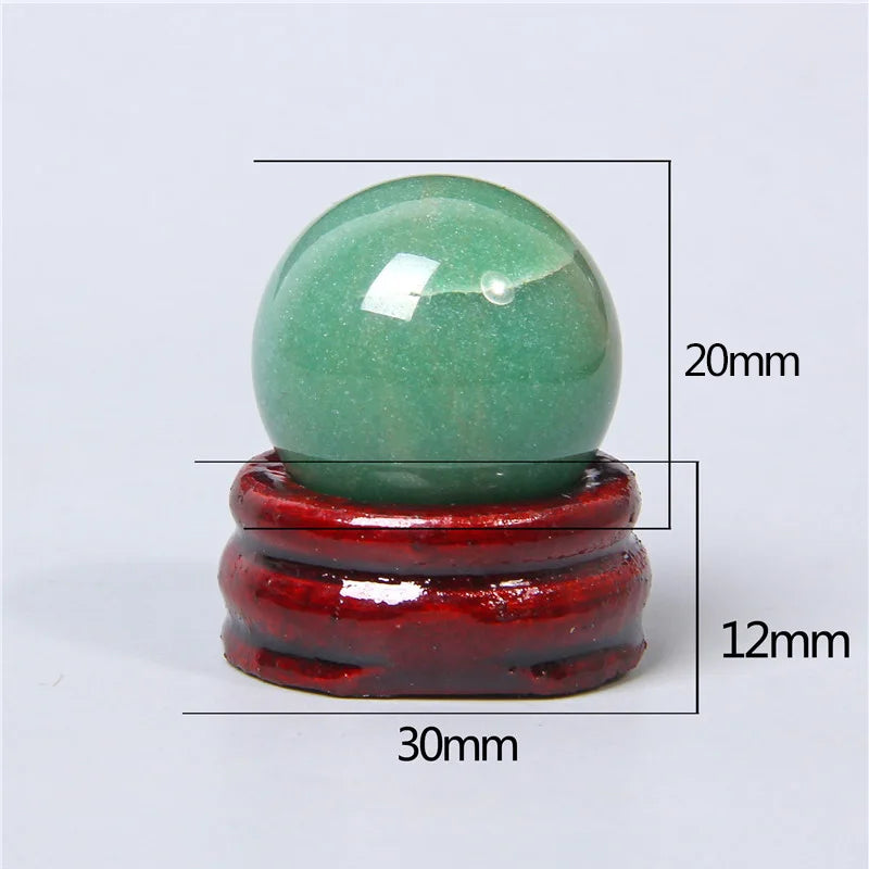 Natural Dream Amethyst Citrine Tanglin Jade Crystal Ball Sphere Feng Shui Decorative Ornaments With Base