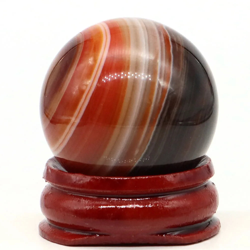 30mm Natural Stone and Crystal Ball Home Decor Reiki Healing Wicca Gemstone Sphere Collection Mineral Energy Gems Massage Globe