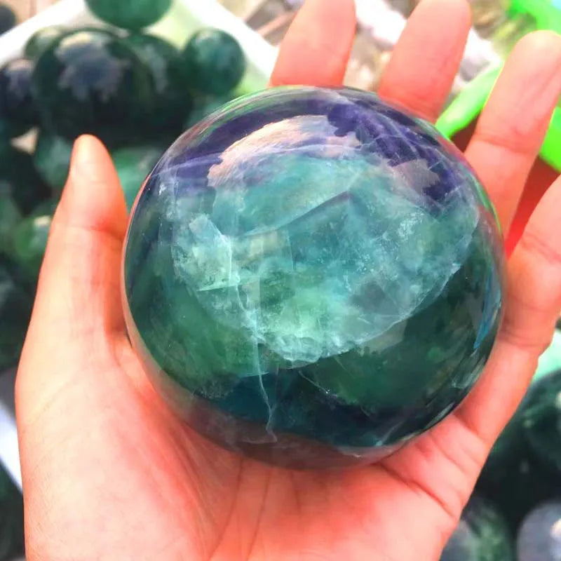 4-7CM/1.57"-2.75" Natural Crystal Quartz Stone Ball Polished Fluorite large ball Home Decorative Reiki Healing mineral sphere
