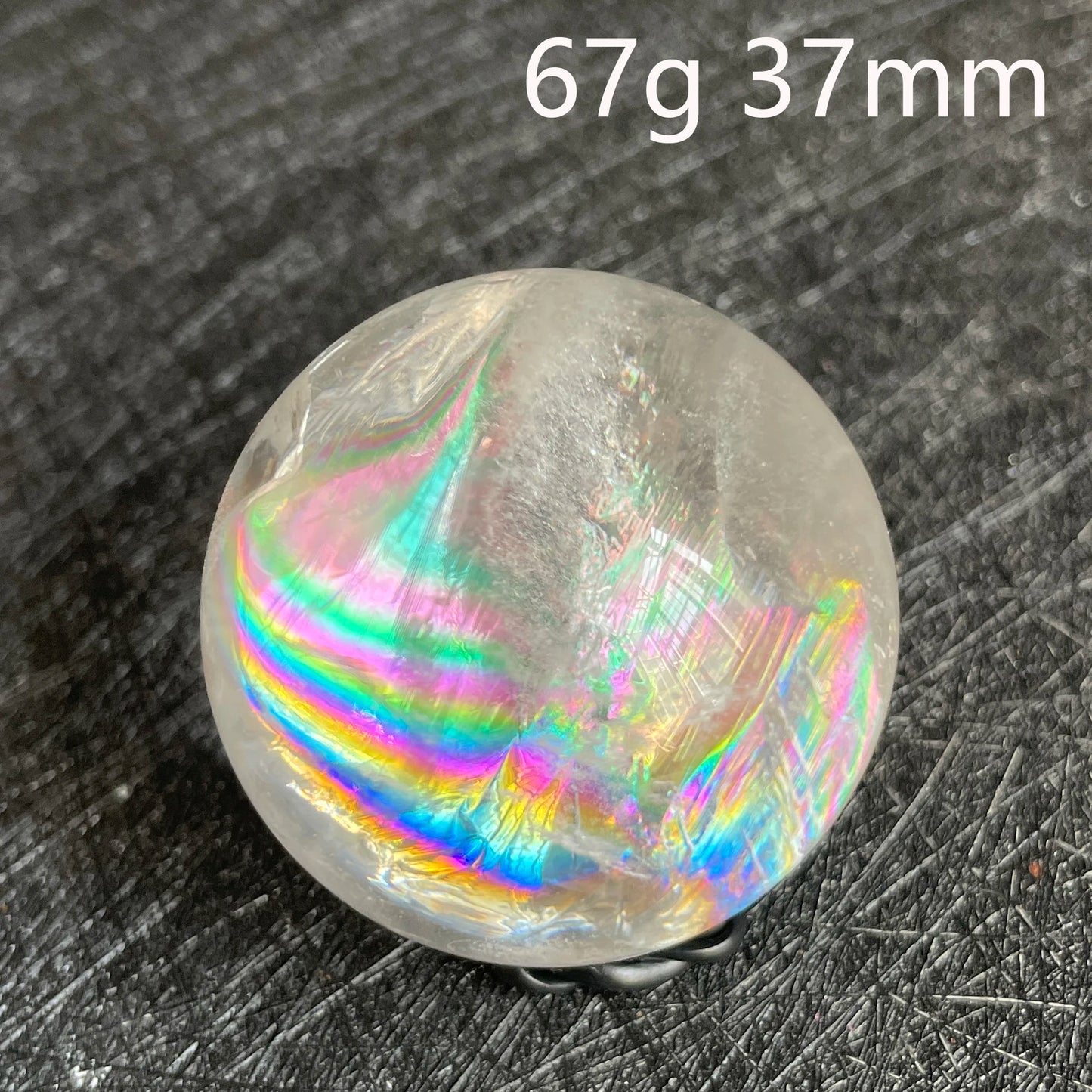 Natural Stone Rainbow Clear Quartz Sphere Polished Rock Crystal Ball Decoration Gemstone Chakra Healing Gift