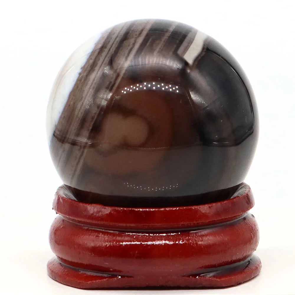 30mm Natural Stone and Crystal Ball Home Decor Reiki Healing Wicca Gemstone Sphere Collection Mineral Energy Gems Massage Globe