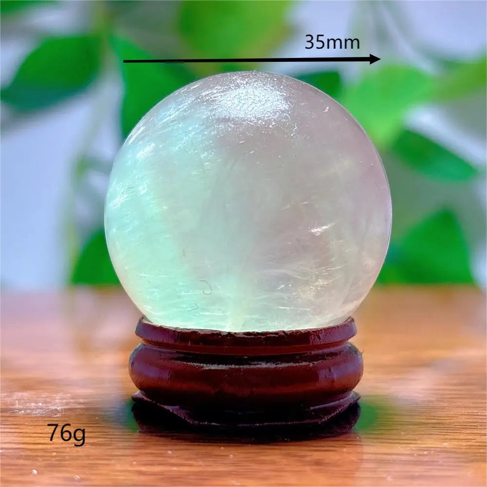 Fluorite Sphere Crystal Natural Quartz Stone Minerals Home Decoration Reiki Craft Energy Healing  Meditation Spiritual +Stand