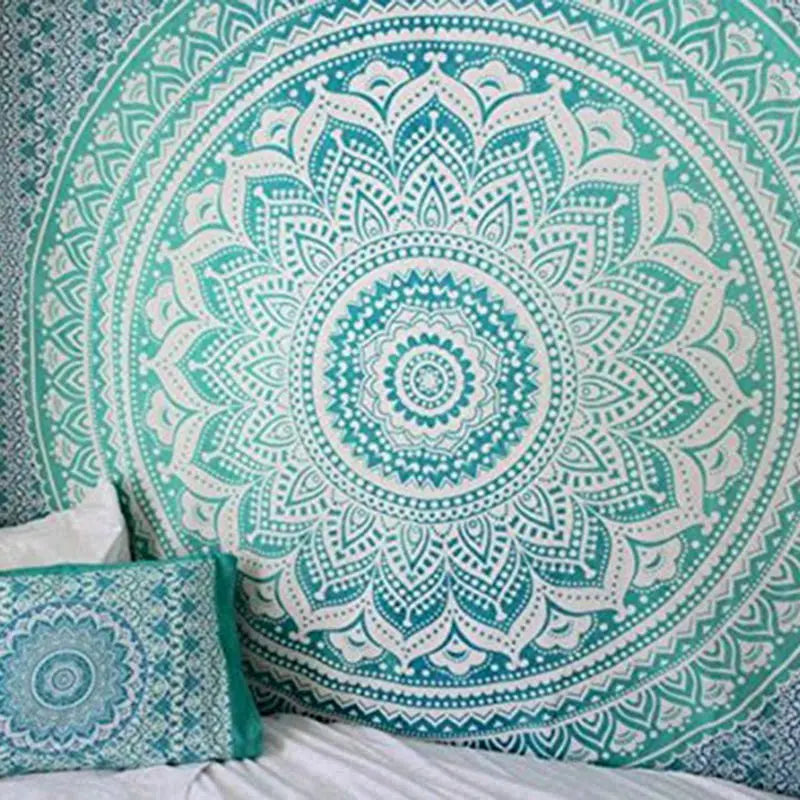 Mandala tapestry macrame wall tapestry Wall Hanging Bohemian Beach Mat Polyester Thin Blanket Yoga Shawl Mat Blanket boho decor