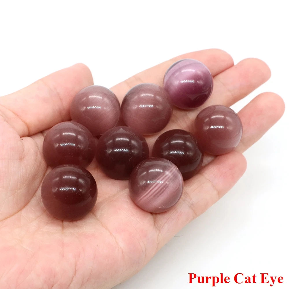 20mm Natural Stone Round Ball Rose Quartz Non-Porous Crystal Bead DIY Gems Sphere for Necklace Bracelet Making Jewelry Wholesale