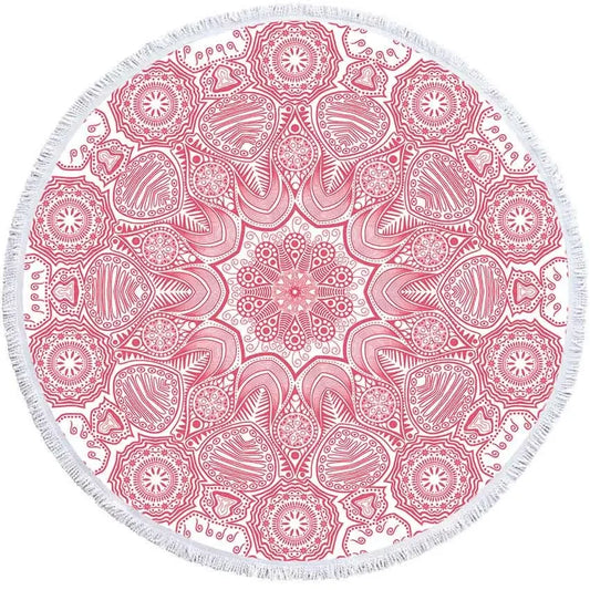 Mandala Geometric Round Beach Towel Tassels Bohemia Microfiber Bath Shower Towel For Kids Adults Picnic Yoga Mat Bikini Cover Up