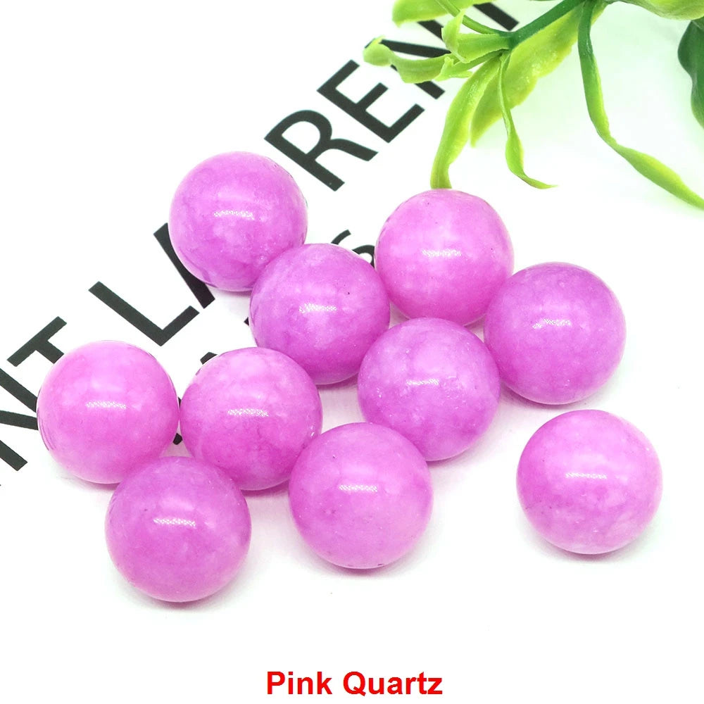 Wholesale 16mm Mini Crystal Balls Natural Healing Stones Pocket Spheres Chakra Globe Reiki Bead Mineral Gems Specimen Home Decor