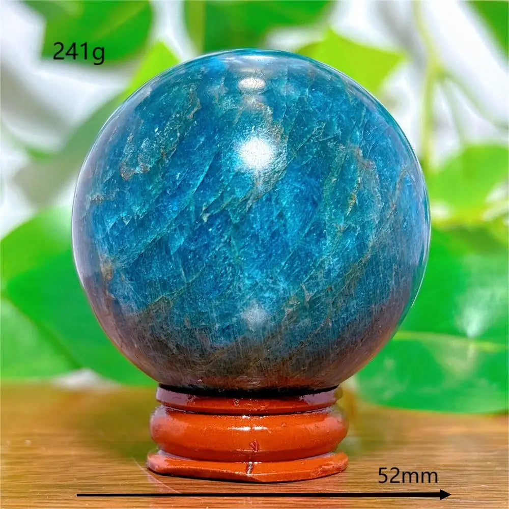 Apatite Sphere Crystal Natural Quartz Stone Home Decoration Minerals Reiki Craft Gifts Love Energy Healing Meditation +Stand