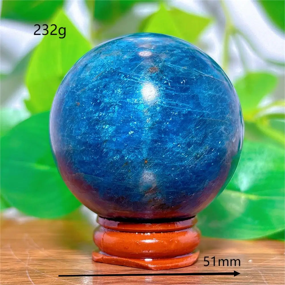 Apatite Sphere Crystal Natural Quartz Stone Home Decoration Minerals Reiki Craft Gifts Love Energy Healing Meditation +Stand