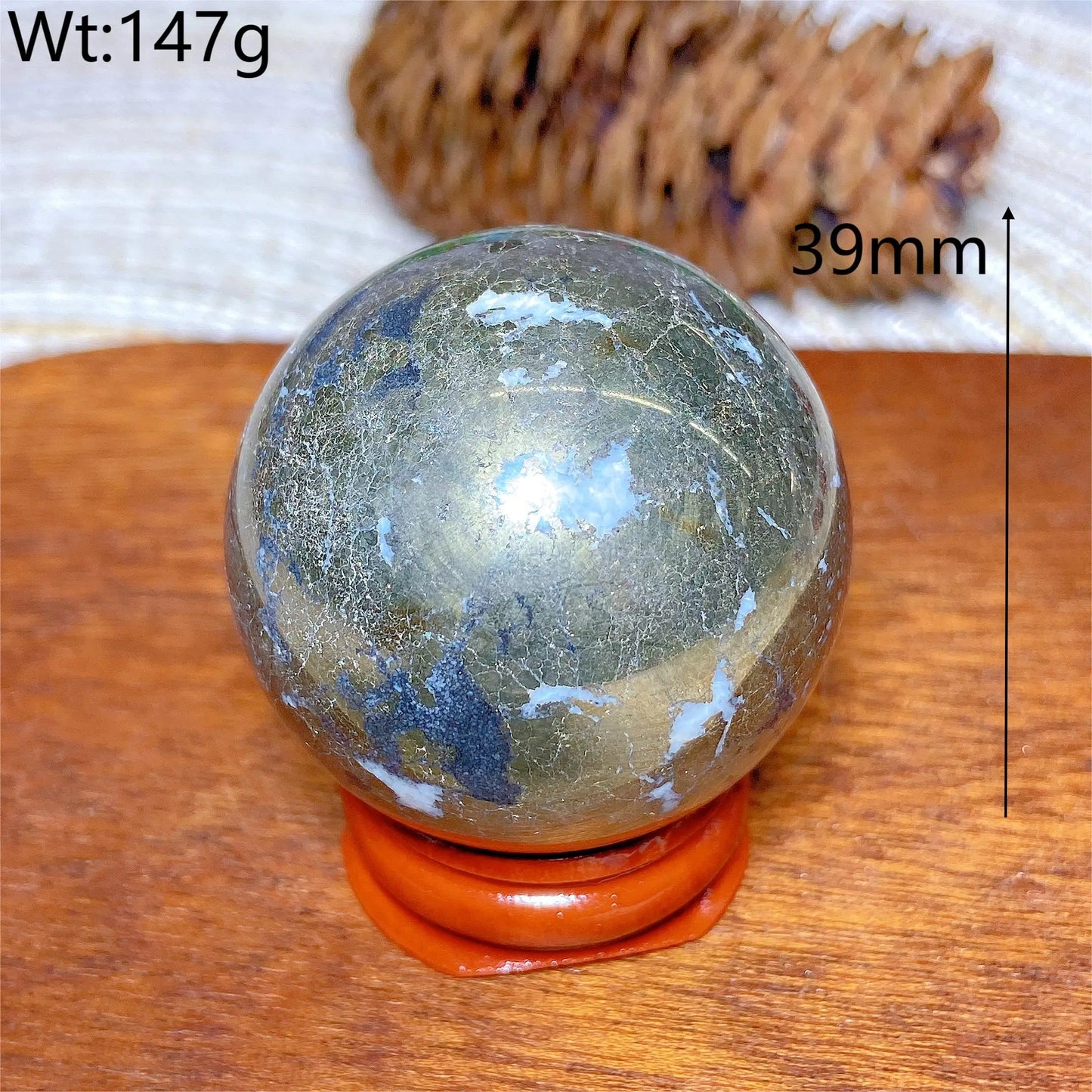 Natural Crystals Pyrite Sphere Ball Polished Healing Mineral Energy Stone Reiki Home Decorations Gift Ore Crafts Desk