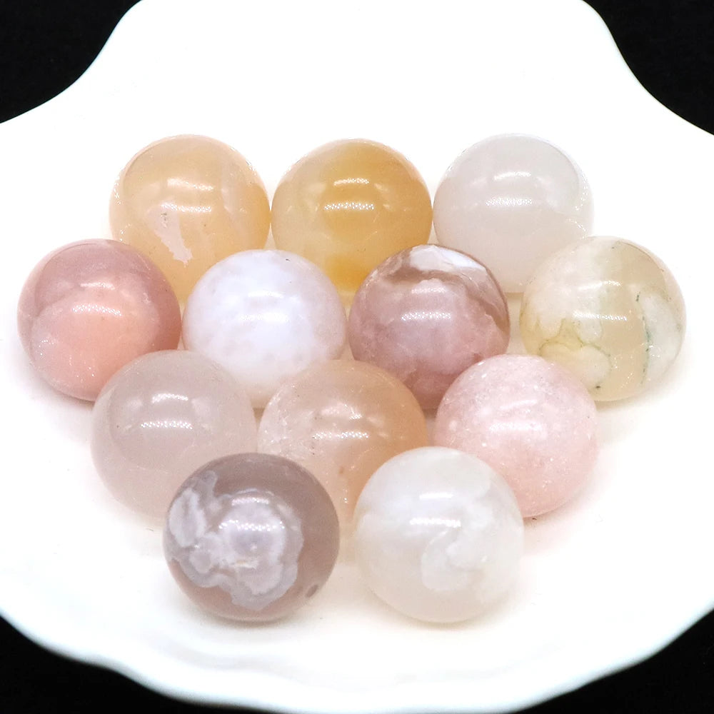 Wholesale 16mm Mini Crystal Balls Natural Healing Stones Pocket Spheres Chakra Globe Reiki Bead Mineral Gems Specimen Home Decor
