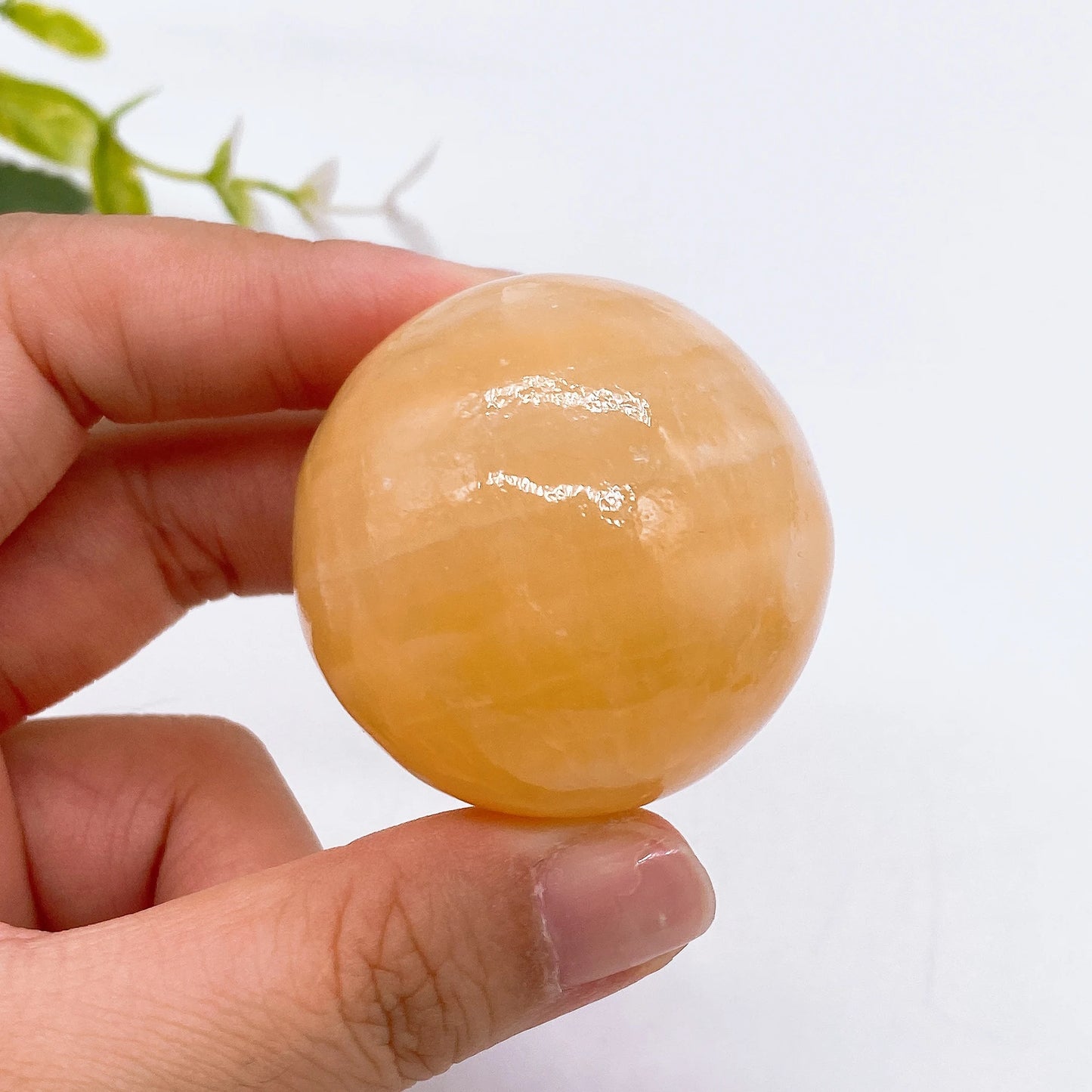 40mm Natural Yellow Calcite Sphere Crystal Stone Quartz Ball Gemstone Reiki Healing Home Decoration Gift