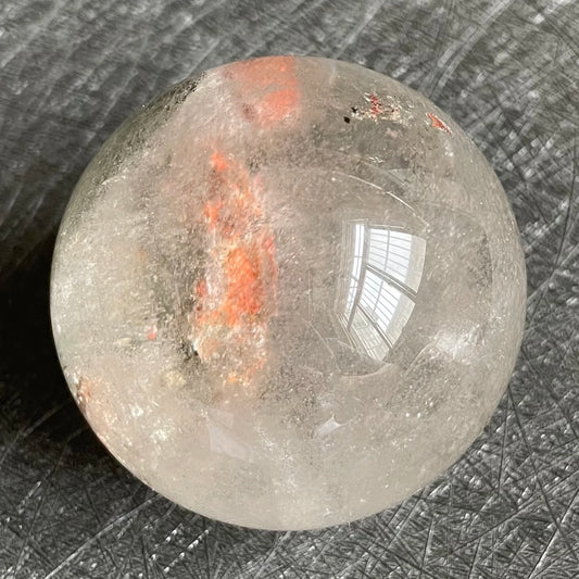 170g Natural Stone Crystal Ball Green Phantom Rock Decoration Rough Polished Garden Quartz Sphere Healing
