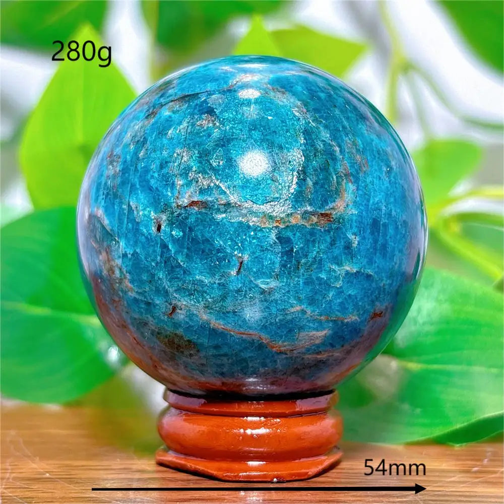 Apatite Sphere Crystal Natural Quartz Stone Home Decoration Minerals Reiki Craft Gifts Love Energy Healing Meditation +Stand