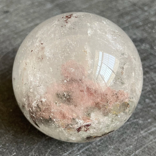 300g Natural Stone Crystal Ball Green Phantom Rock Decoration Rough Polished Garden Quartz Sphere Healing