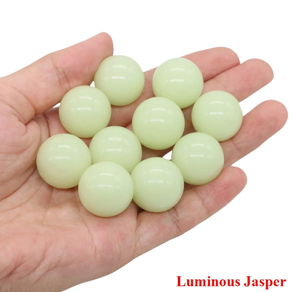 20mm Natural Stone Round Ball Rose Quartz Non-Porous Crystal Bead DIY Gems Sphere for Necklace Bracelet Making Jewelry Wholesale