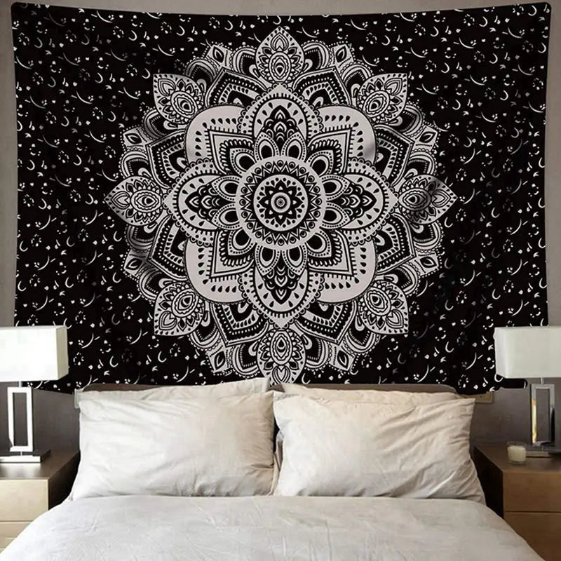 Mandala tapestry macrame wall tapestry Wall Hanging Bohemian Beach Mat Polyester Thin Blanket Yoga Shawl Mat Blanket boho decor