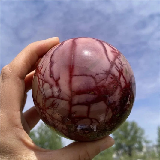 Natural Mookite Crystal Sphere, Meditation, Reiki Healing, Decoration, Aquarium Decoration, Ornaments, Demagnetization