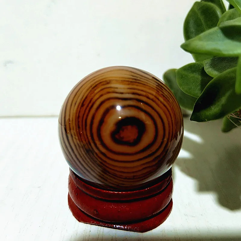 Natural Stone Lace Stone Sardonyx Agate Sphere Meditation Spirit Crystal Exorcism Feng Shui Home Room Decoration