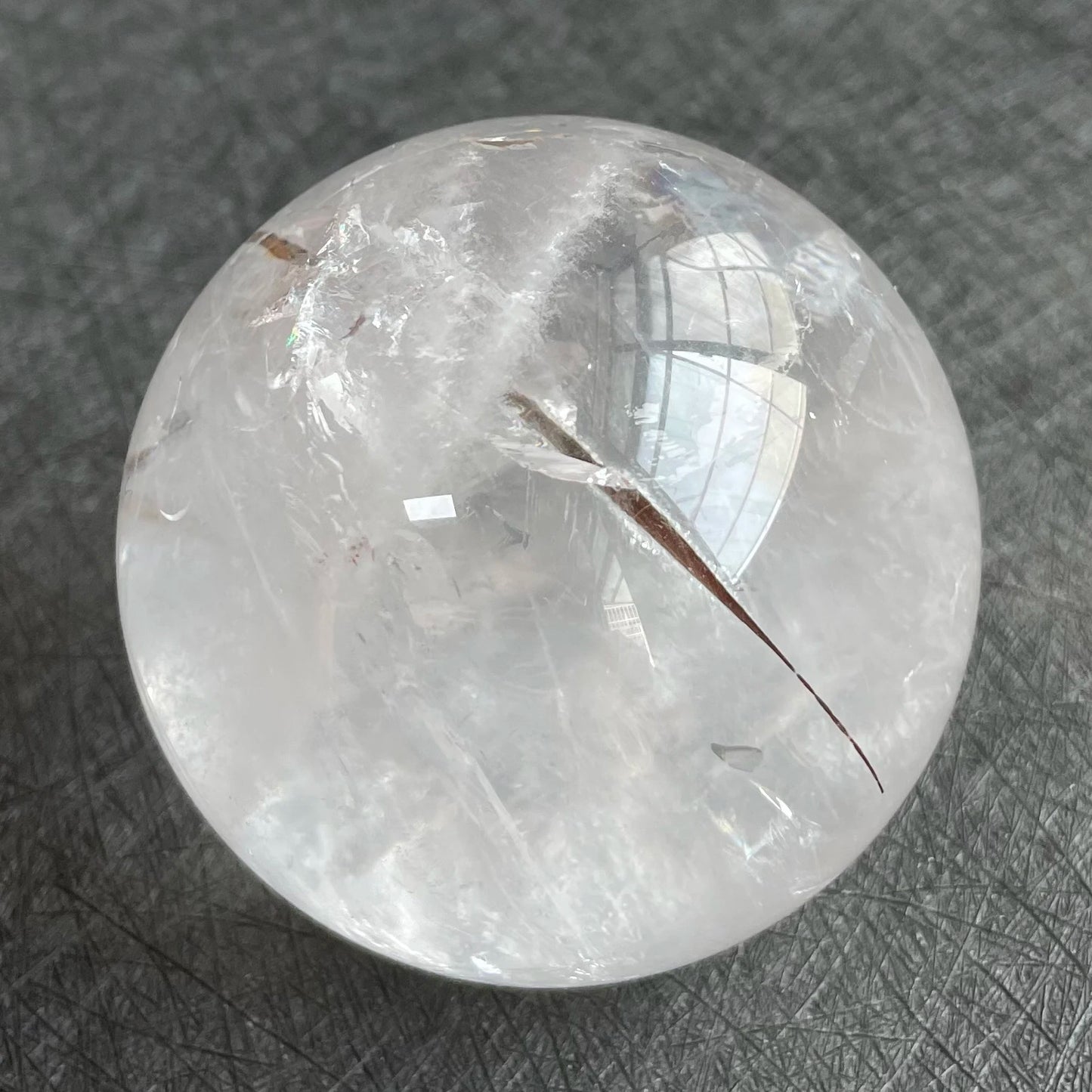 311g Natural Crystal Ball Tourmaline Quartz Sphere Rock Decoration Rough Polished Quartz Stone Healing W5