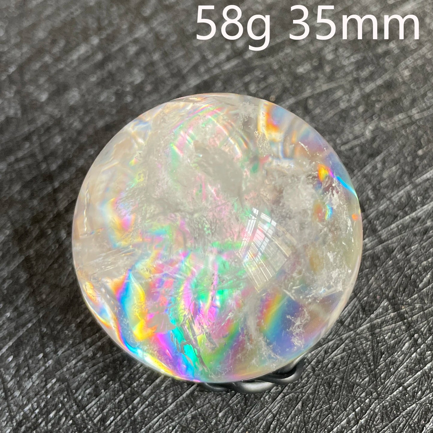 Natural Stone Rainbow Clear Quartz Sphere Polished Rock Crystal Ball Decoration Gemstone Chakra Healing Gift