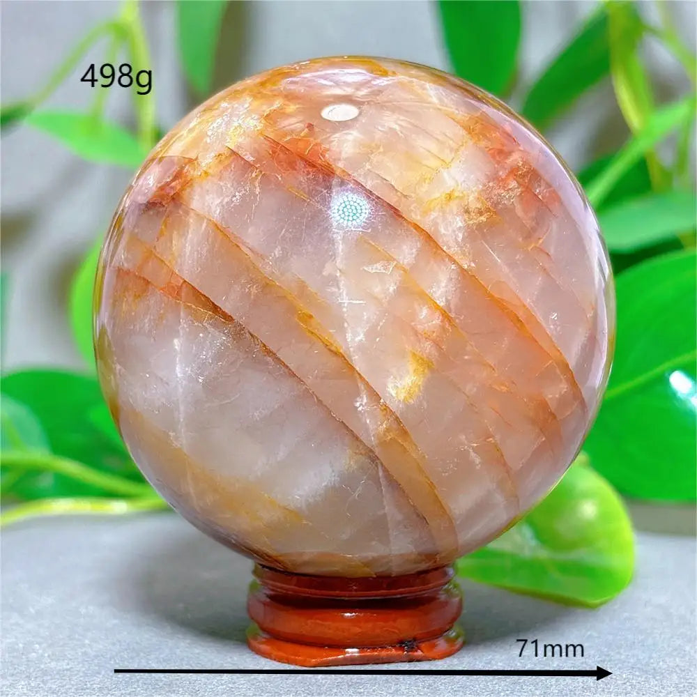 Golden Healer Sphere Crystal Natural Quartz Stone Home Decoration Minerals Love Beautiful Craft Gifts Energy Healing +Stand