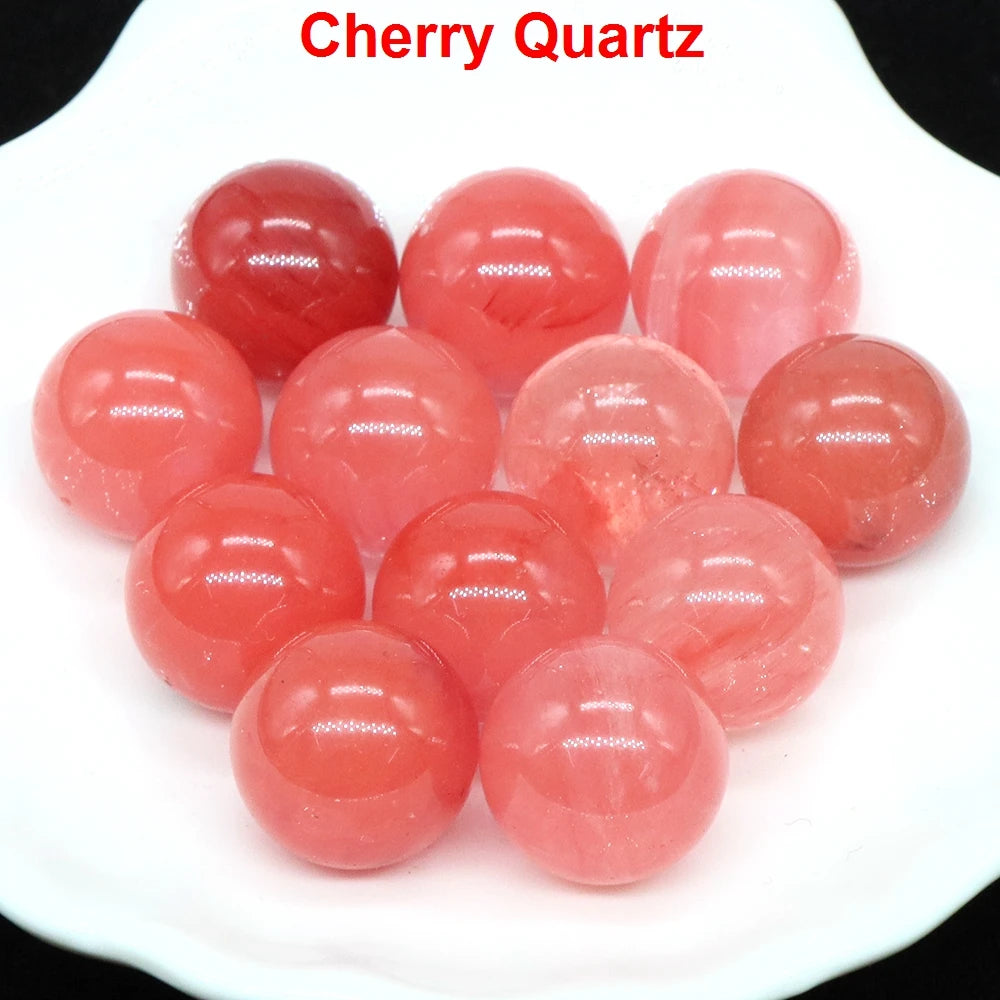 Wholesale 16mm Mini Crystal Balls Natural Healing Stones Pocket Spheres Chakra Globe Reiki Bead Mineral Gems Specimen Home Decor