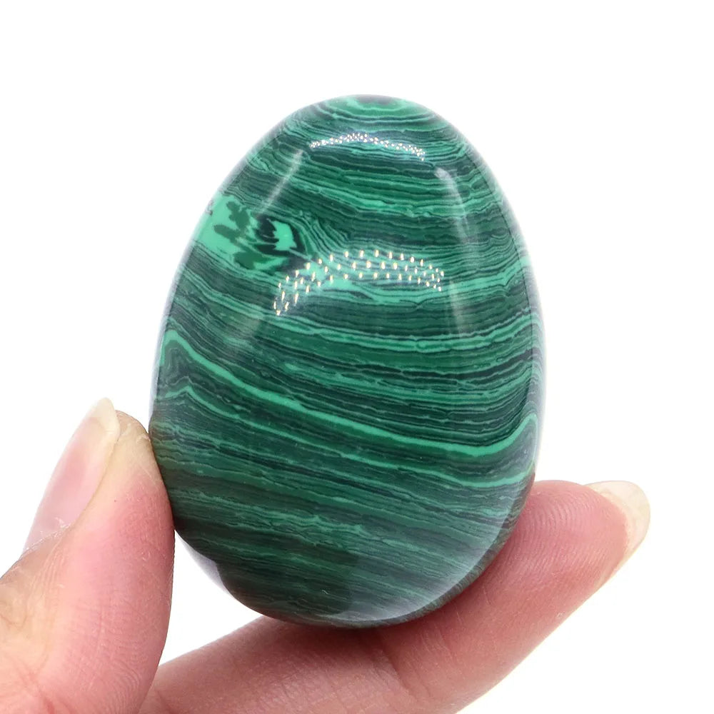 34x49MM Stone Egg Natural Amethyst Jade Crystal Reiki Healing Wicca Massage Eggs Energy Quartz Feng Shui Gemstone Crafts Decor
