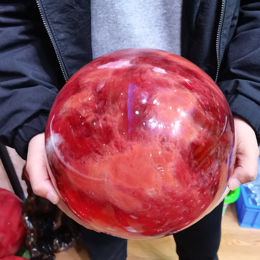 Top 50-200MM Natural Quartz Ball Smelting Stone Sphere Healing Crystal Balls For Meditation divination Home Decor Decoration