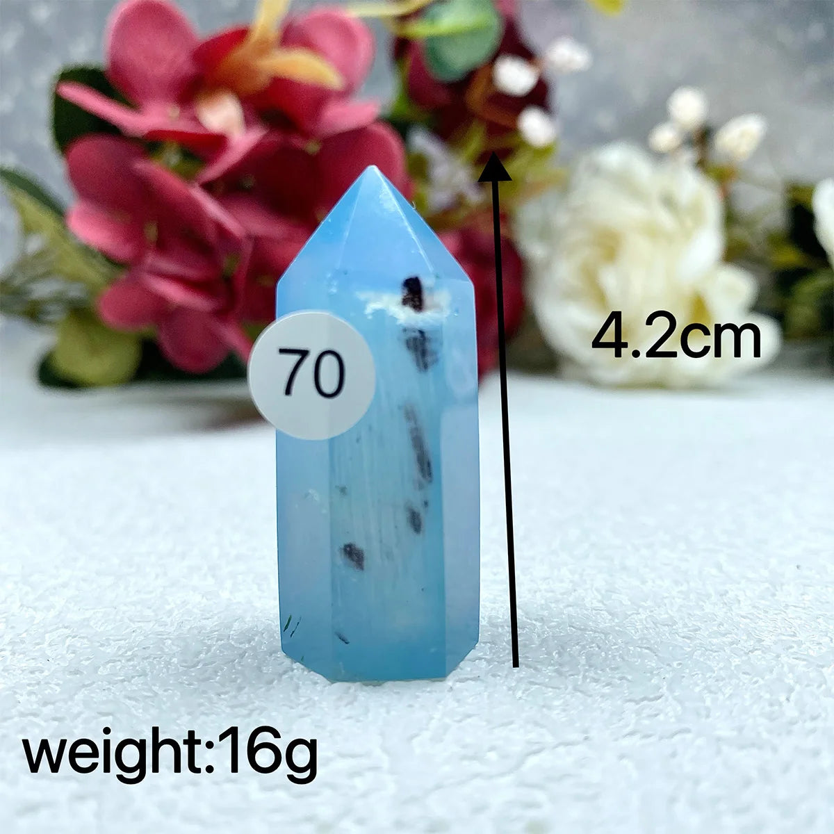 Natural Aquamarine Sapphire  Crystal Tower Exquisite Reiki Crystal Energy Sphere Home Decor Jewelry Gift