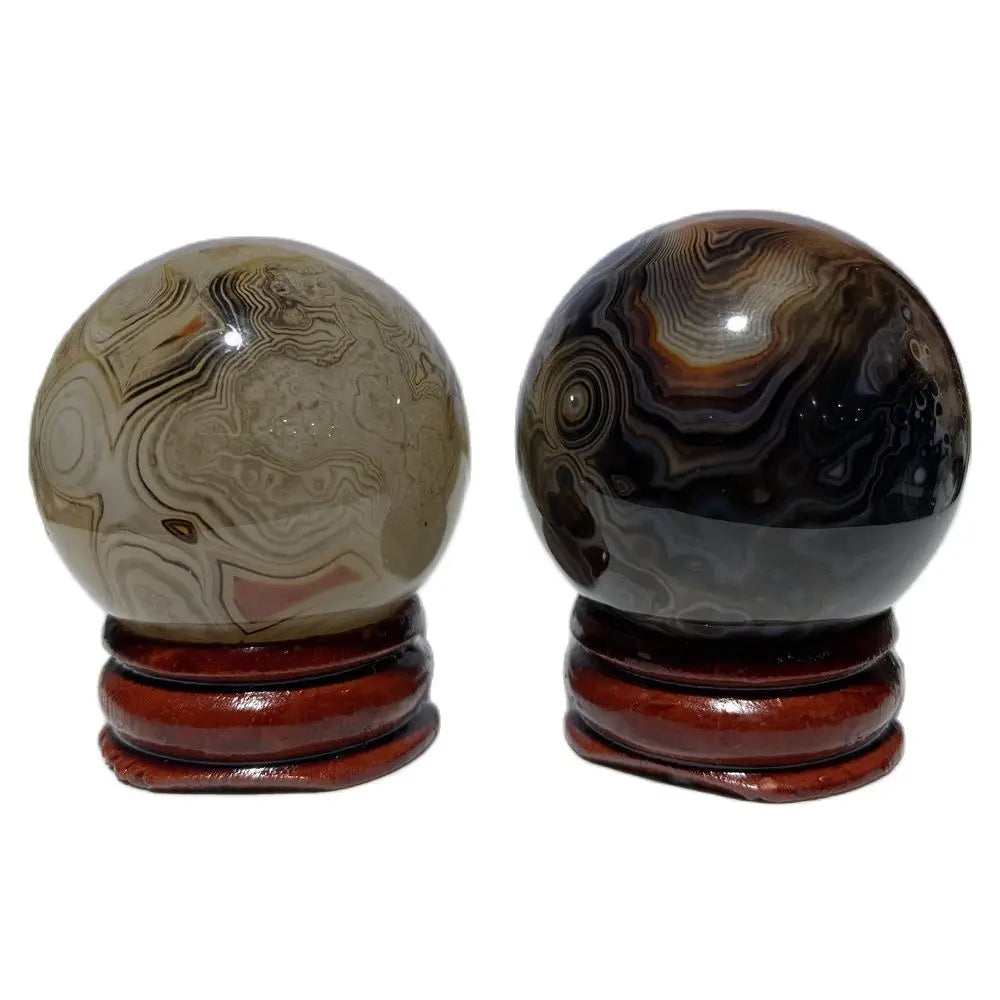 Natural Crystal Sardonyx Winding Agate  Ball Mineral Specimen Smooth  Quartz Sphere  Reiki Healing Gift Stone Home Decoration
