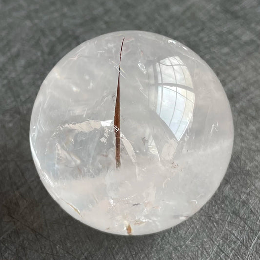 311g Natural Crystal Ball Tourmaline Quartz Sphere Rock Decoration Rough Polished Quartz Stone Healing W5