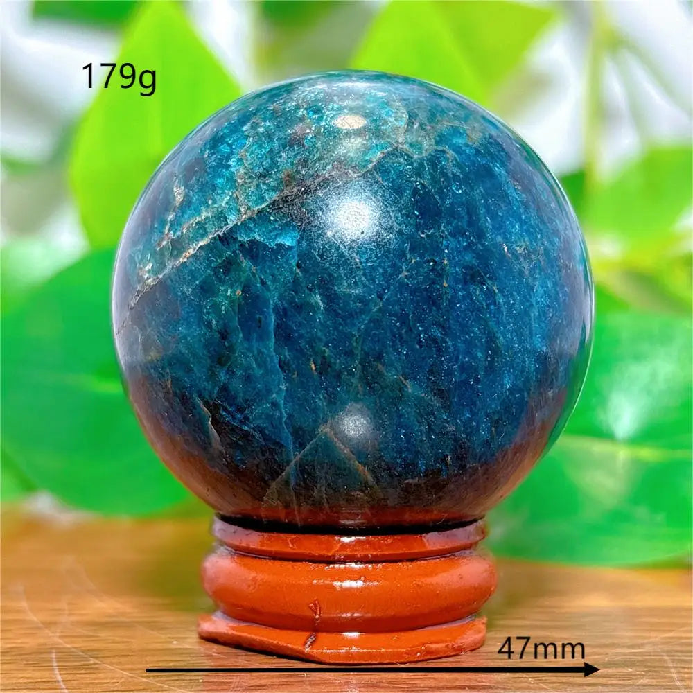 Apatite Sphere Crystal Natural Quartz Stone Home Decoration Minerals Reiki Craft Gifts Love Energy Healing Meditation +Stand