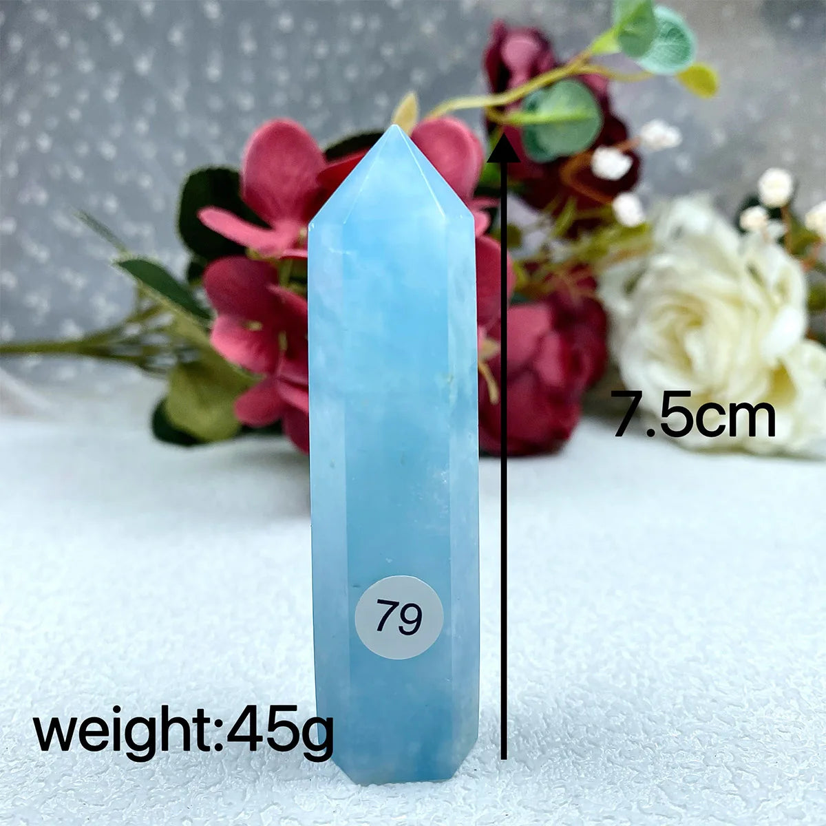 Natural Aquamarine Sapphire  Crystal Tower Exquisite Reiki Crystal Energy Sphere Home Decor Jewelry Gift