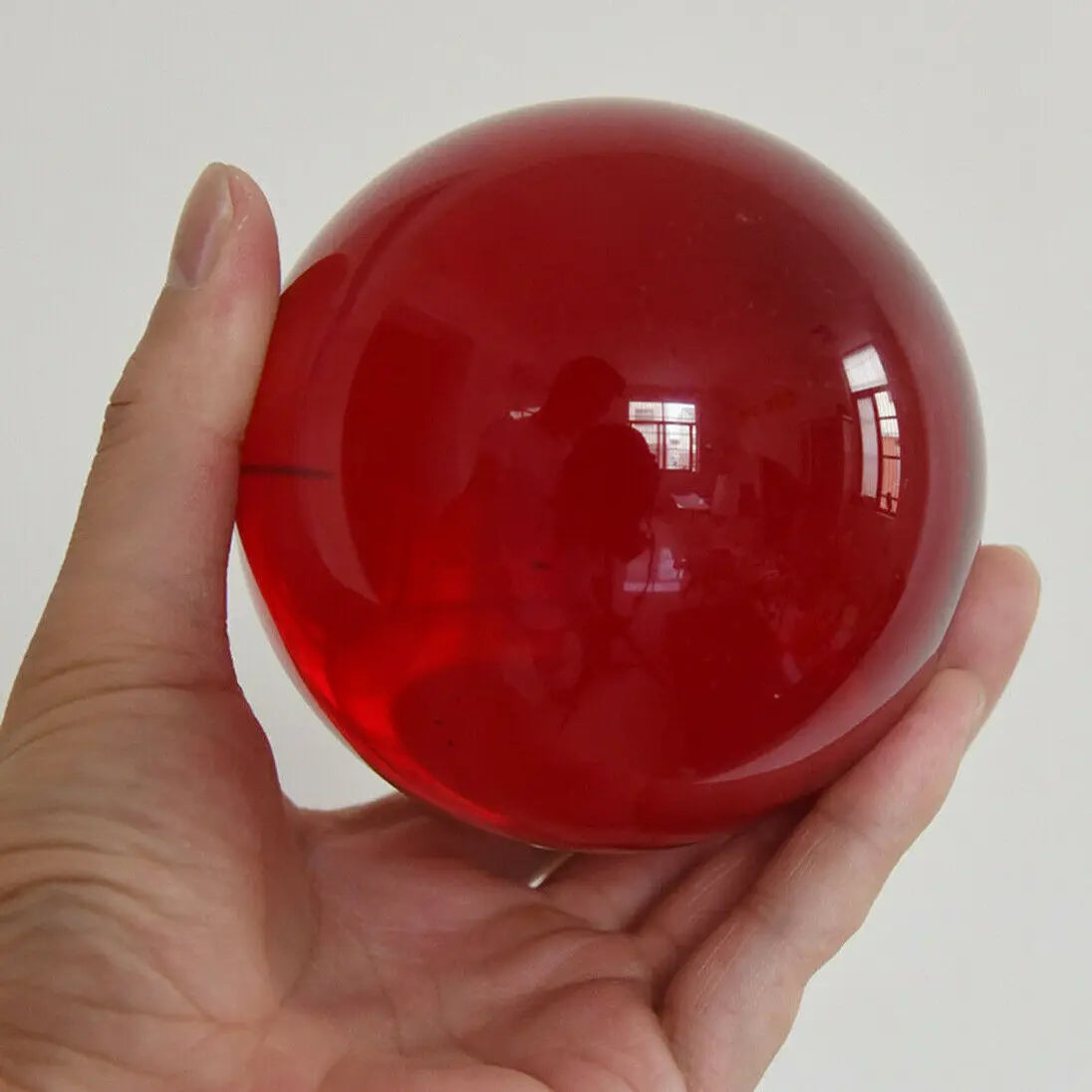 40/50/60mm Asian Rare Natural Red K9 Crystal Ball Healing Magic Sphere Stone Decor