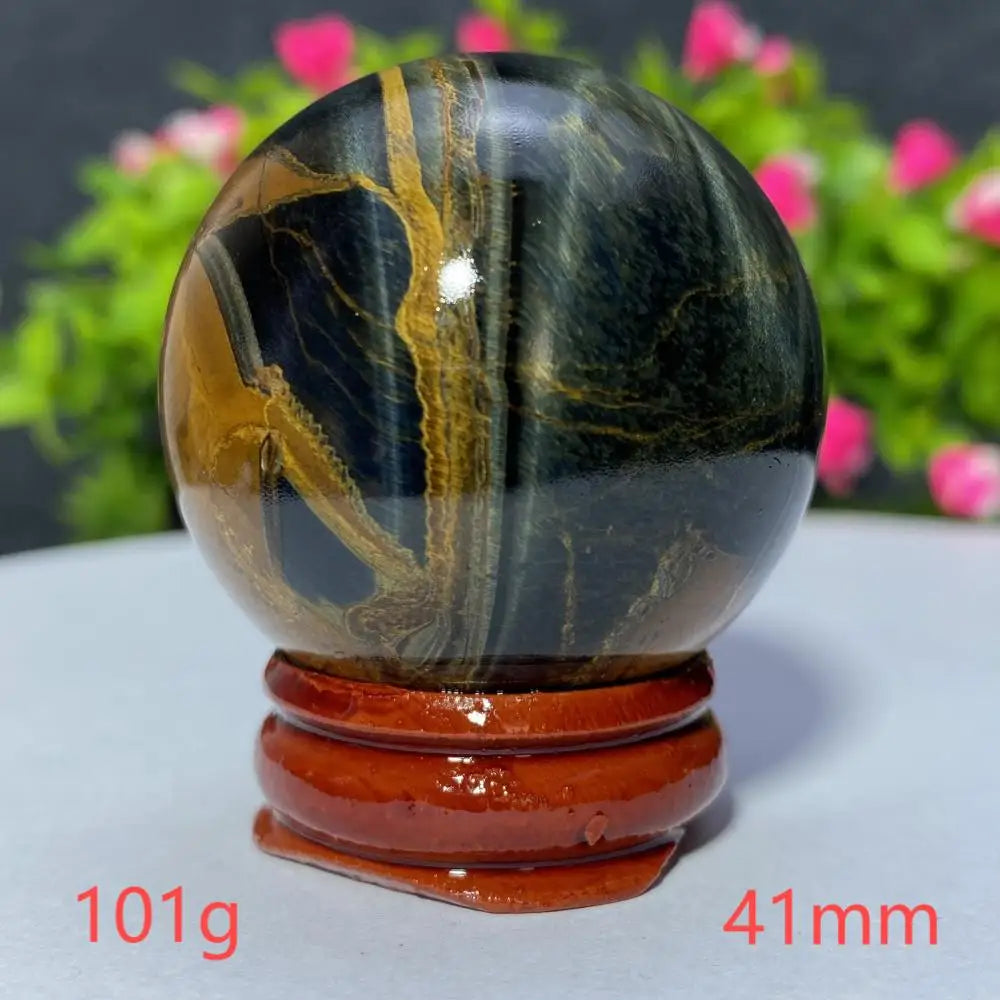 Blue Yellow Tiger Eye Ball Natural Crystal Sphere Mineral Gem Specimen Spiritual Meditation Reiki Healing Stone Home Decoration