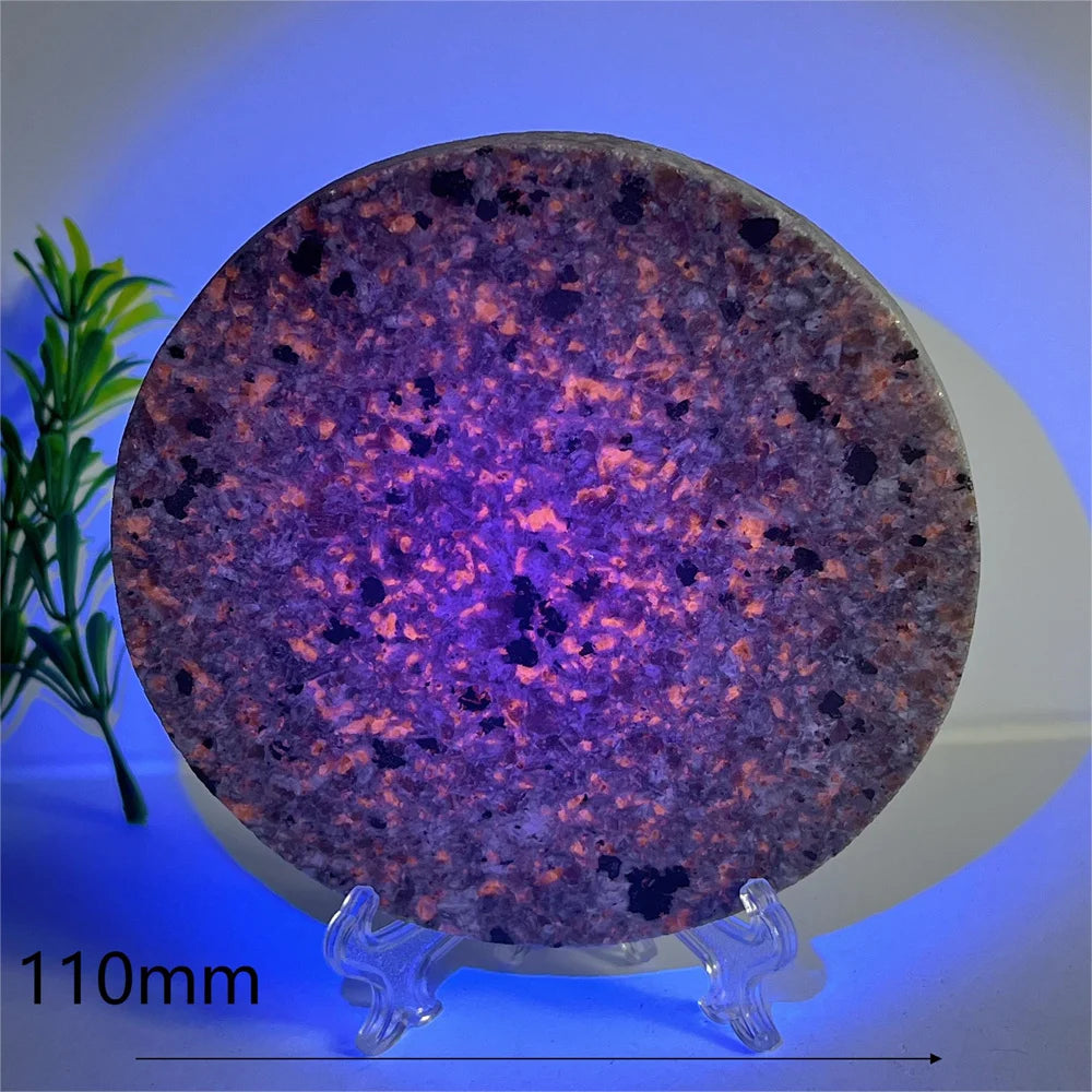 Yooperlite Sphere Ball Circle Stone Quartz Natural Crystal Minerals Spiritual Shui Reiki Living Ornaments Home Decoration+Stand